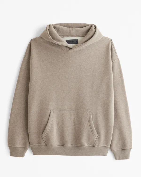 Essential Popover Hoodie​ Light Brown Heather