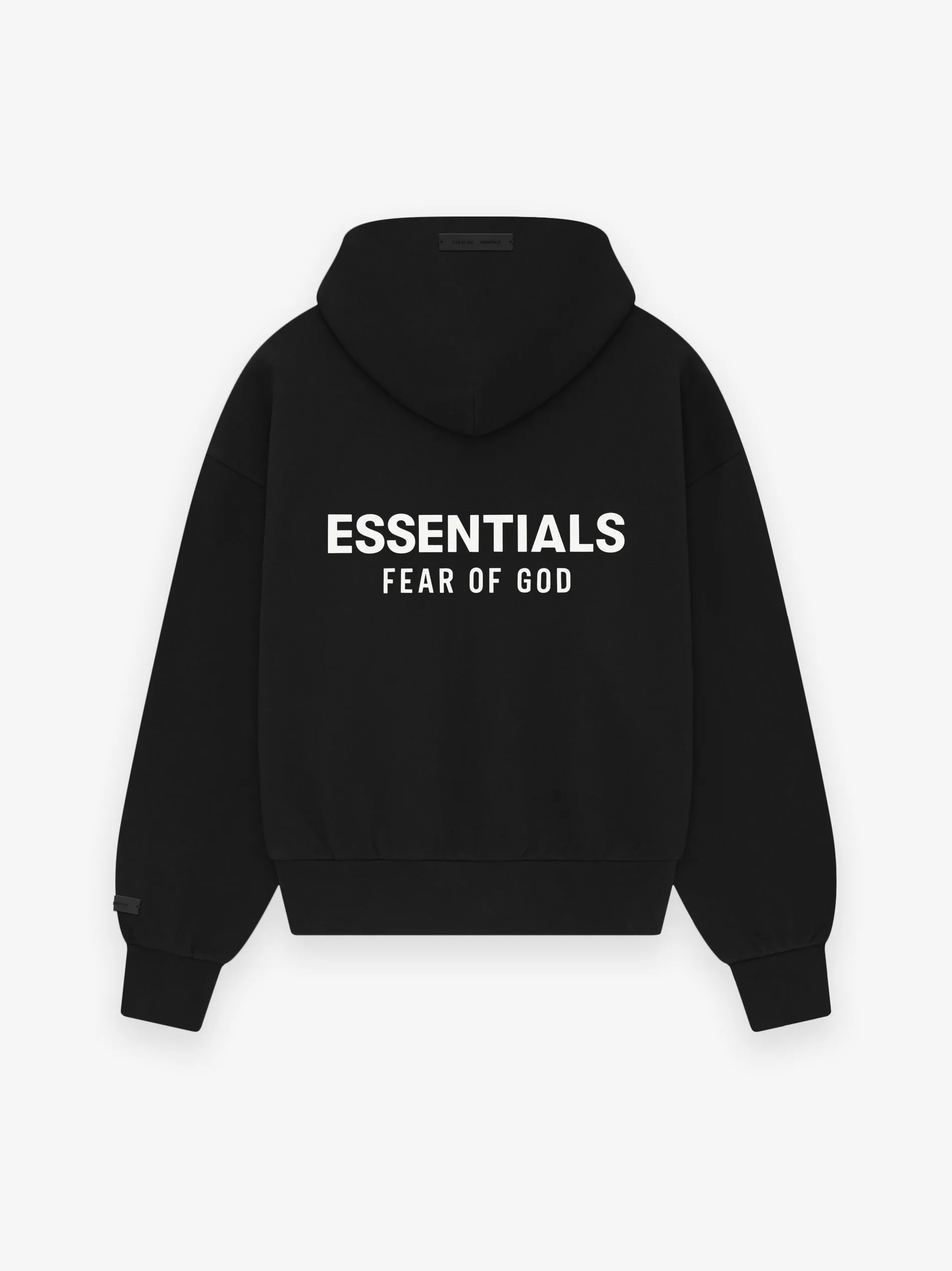 Essentials Zip Up Hoodie​ Jet Black